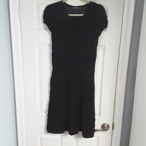 Ralph Lauren Black Crochet Lace Dress Size M